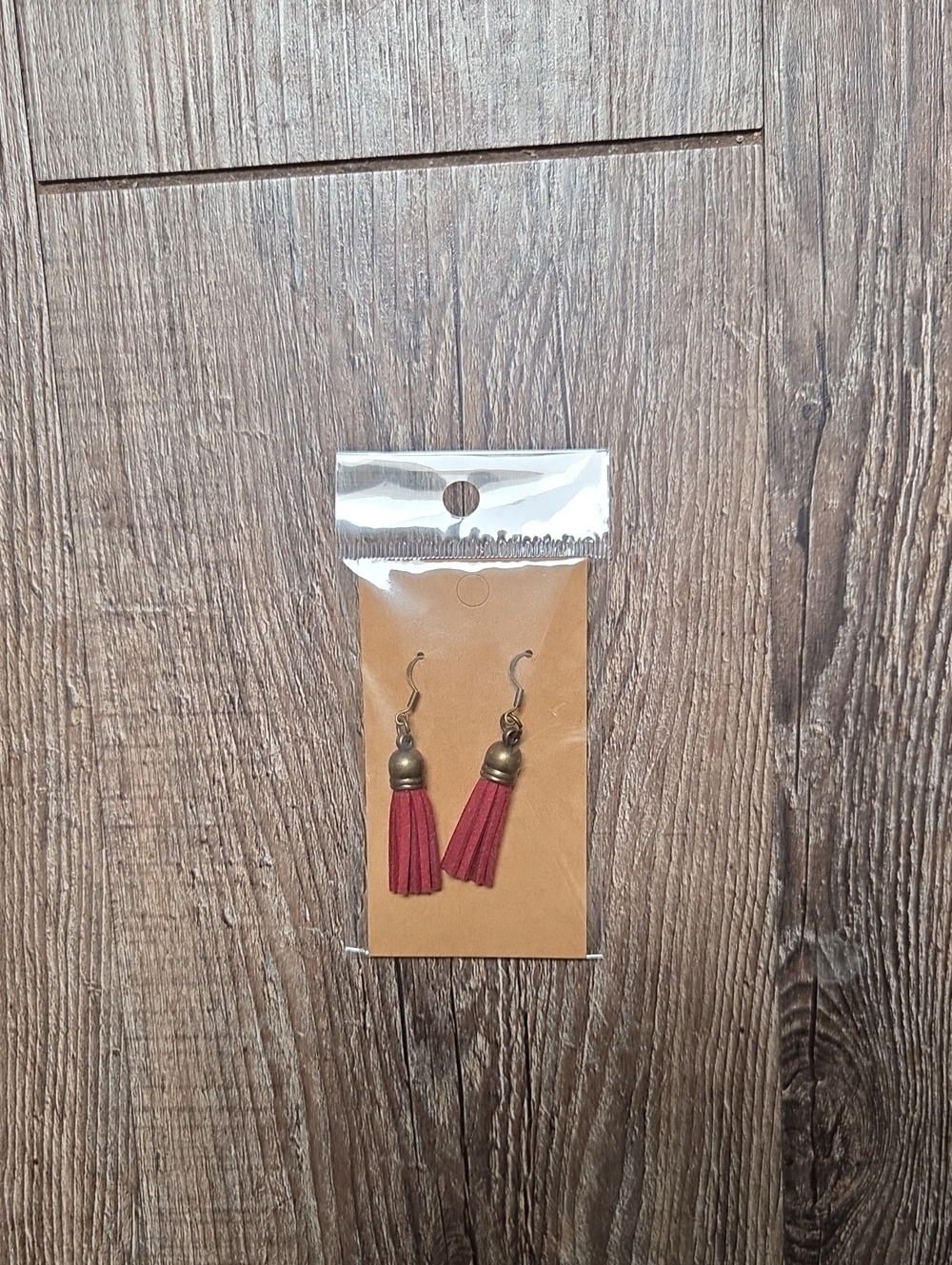 Home Made Red Tassel Drop Earrings - Unbranded Women Jewelry